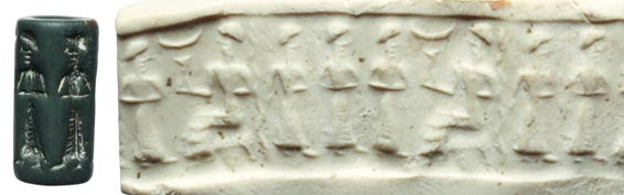 Old Babylonian Hematite Carved Stone Cylinder Seal