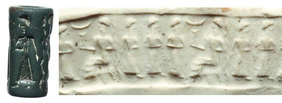 Old Babylonian Hematite Carved Stone Cylinder Seal