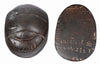 Egyptian Large Inscribed Hard Stone Heart Scarab, reused in antiquity
