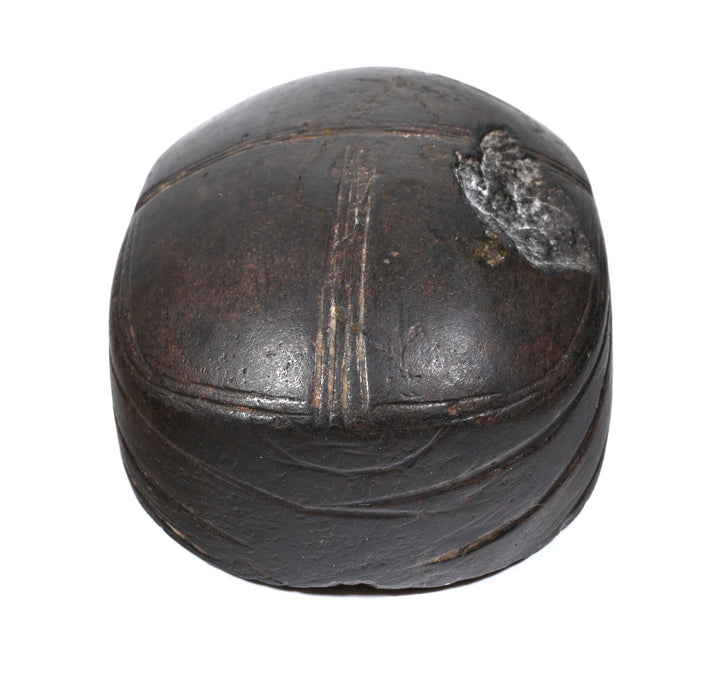 Egyptian Large Inscribed Hard Stone Heart Scarab, reused in antiquity