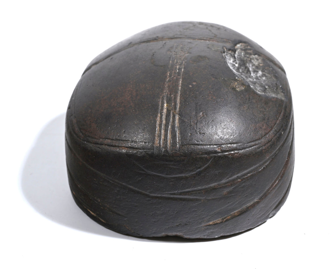 Egyptian Large Inscribed Hard Stone Heart Scarab, reused in antiquity