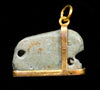 Egyptian Gold Mounted Green Faience Anubis Amulet - Art for Eternity