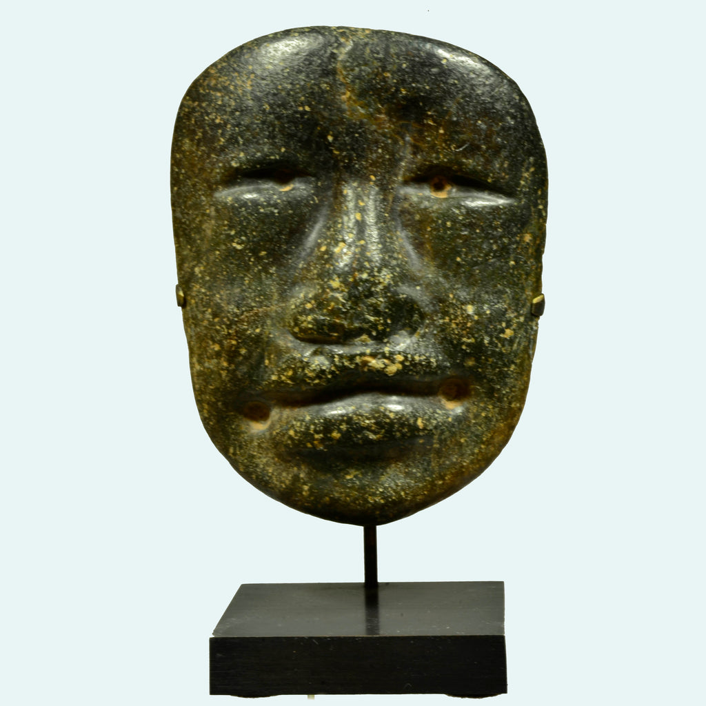 Ancient Olmec Serpentine Masket