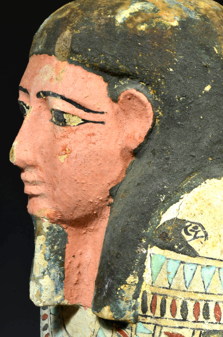 Fine Egyptian Wood Painted Ptah-Sokar Osiris