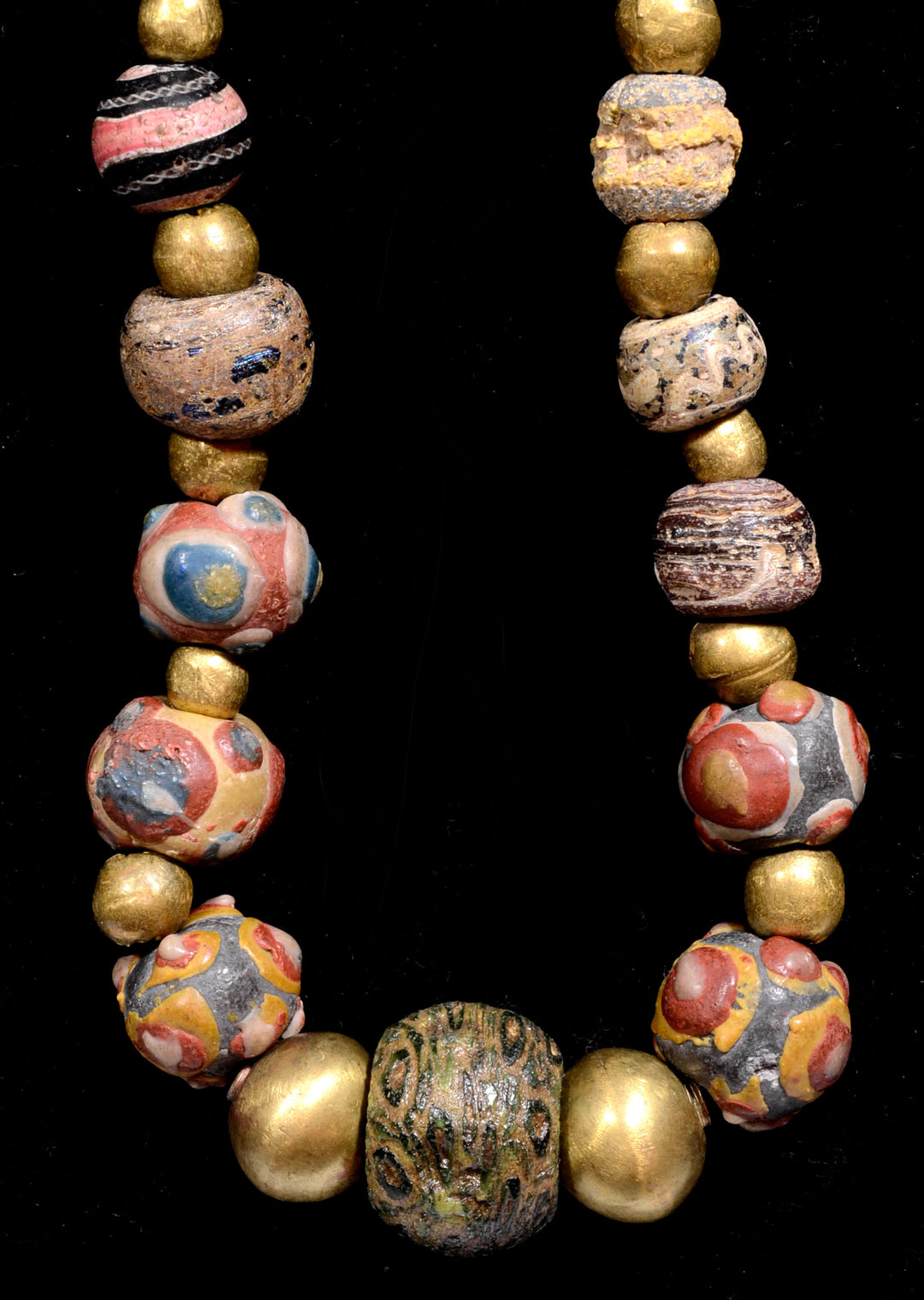 Ancient Roman Milifiore Glass Bead Necklace