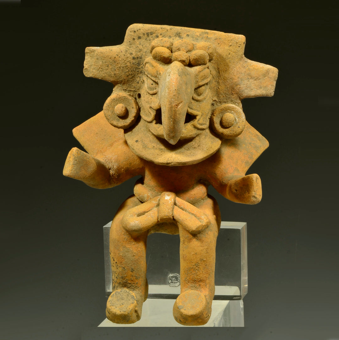Maya Pottery Ball Game Figure with Removable Helmet