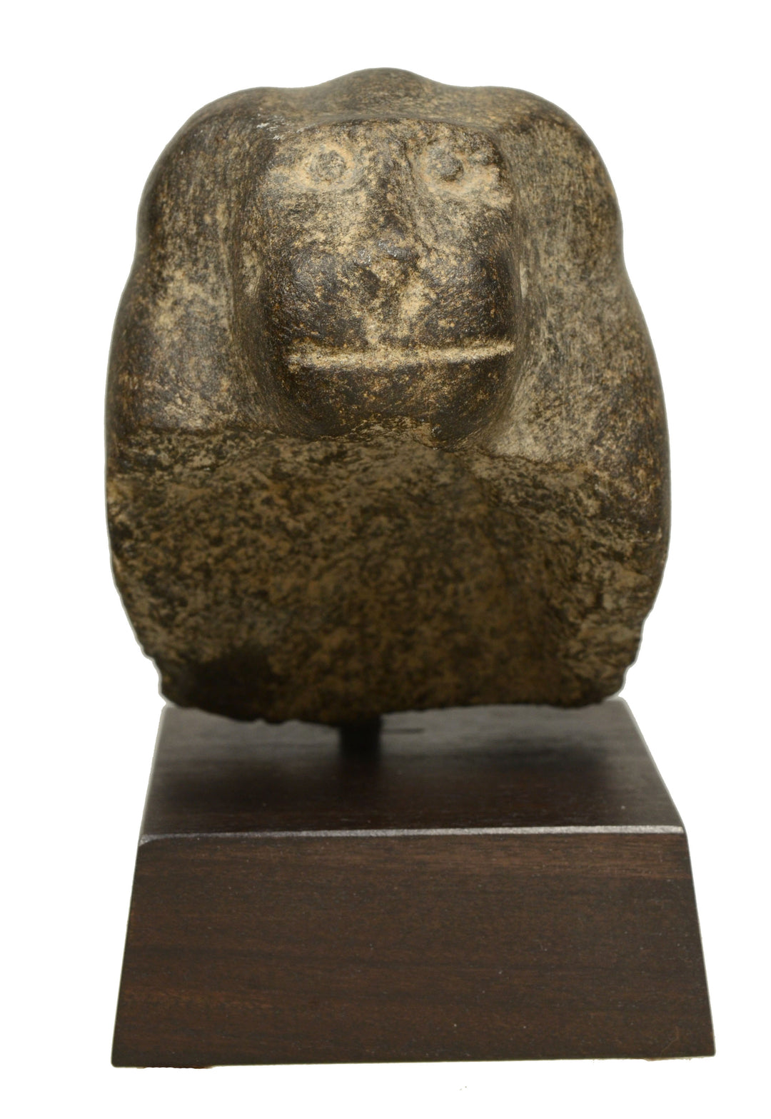 Egyptian Basalt Stone Head of a Baboon