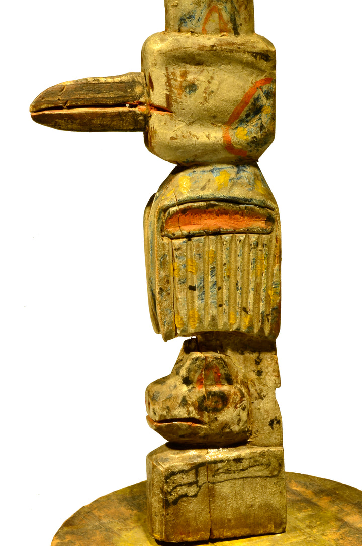 Tlingit Wood Model Totem Pole