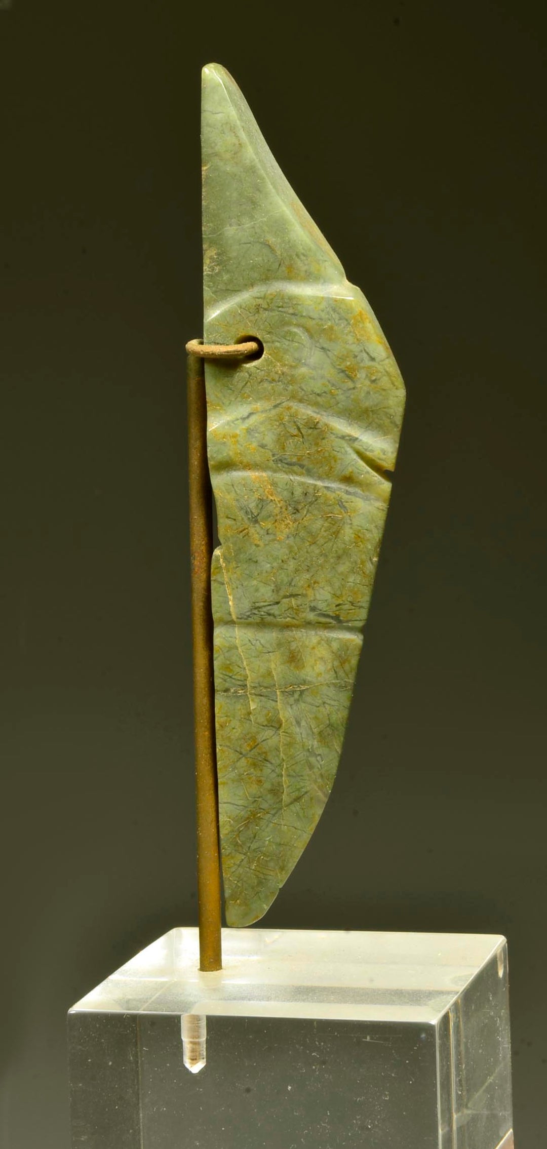 Maya Green Jade Stone Bird Pendant Preforator