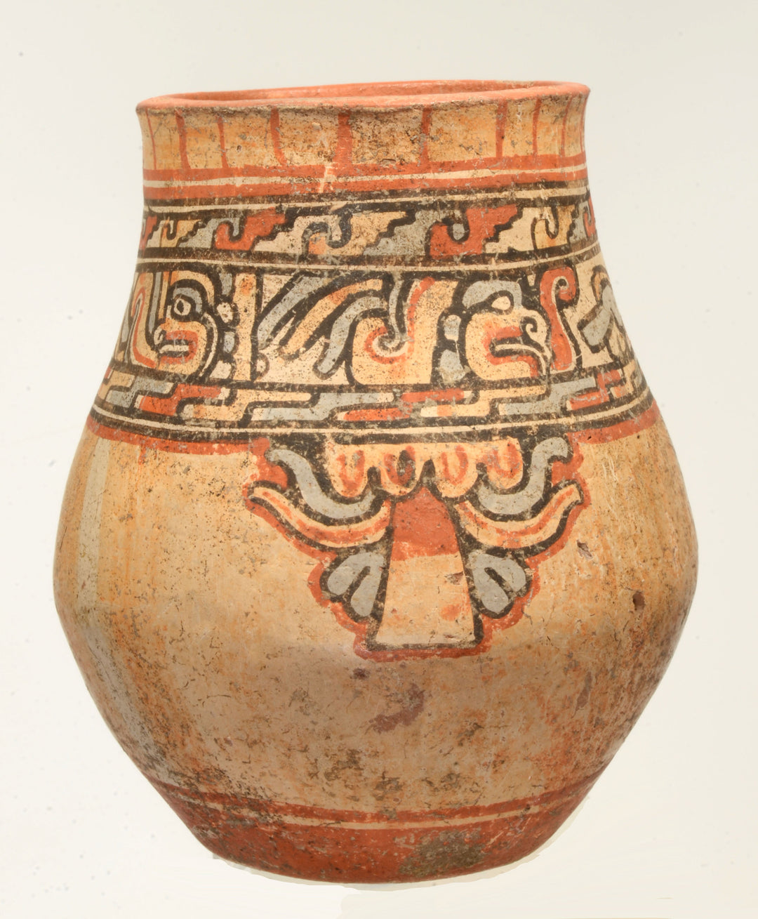 Fine Costa Rican Polychrome Pottery Bird Vessel