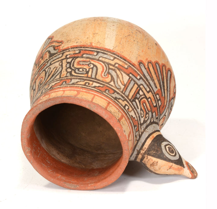 Fine Costa Rican Polychrome Pottery Bird Vessel