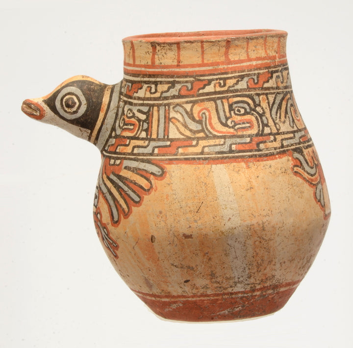 Fine Costa Rican Polychrome Pottery Bird Vessel