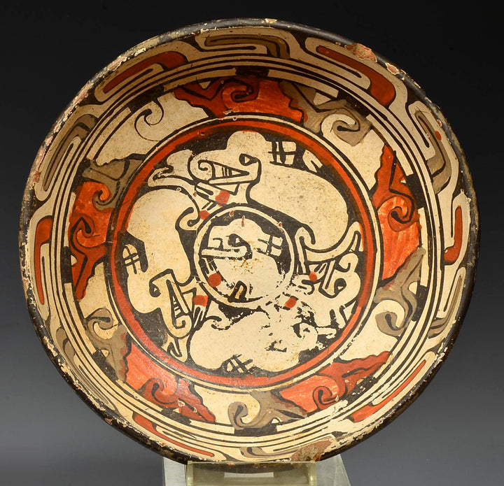 Costa Rican Polychrome Pottery Plate
