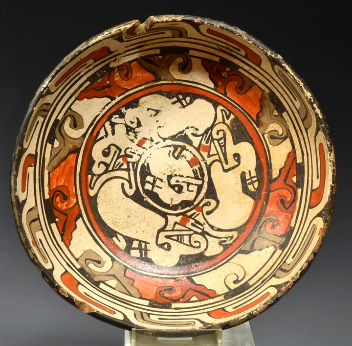 Costa Rican Polychrome Pottery Plate