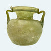 Roman Green Glass Twin Handled Jar