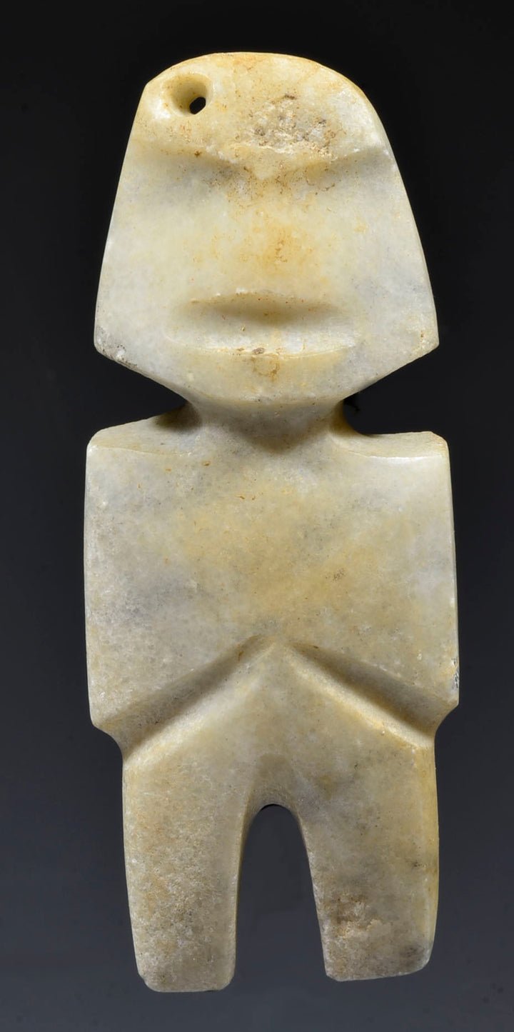 Mezcala White Stone Axe God Figure