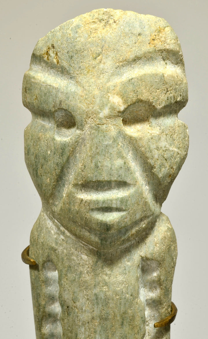 Chontal Mezcala Green Diorite Stone Ghost Figure