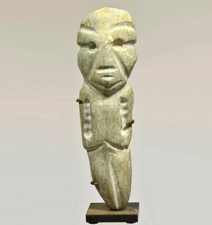 Chontal Mezcala Green Diorite Stone Ghost Figure