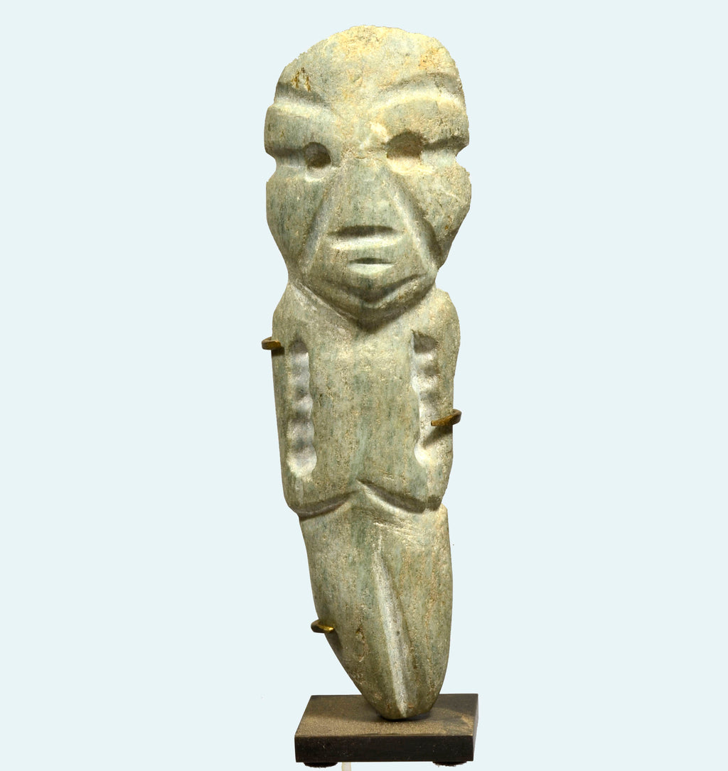 Chontal Mezcala Green Diorite Stone Ghost Figure
