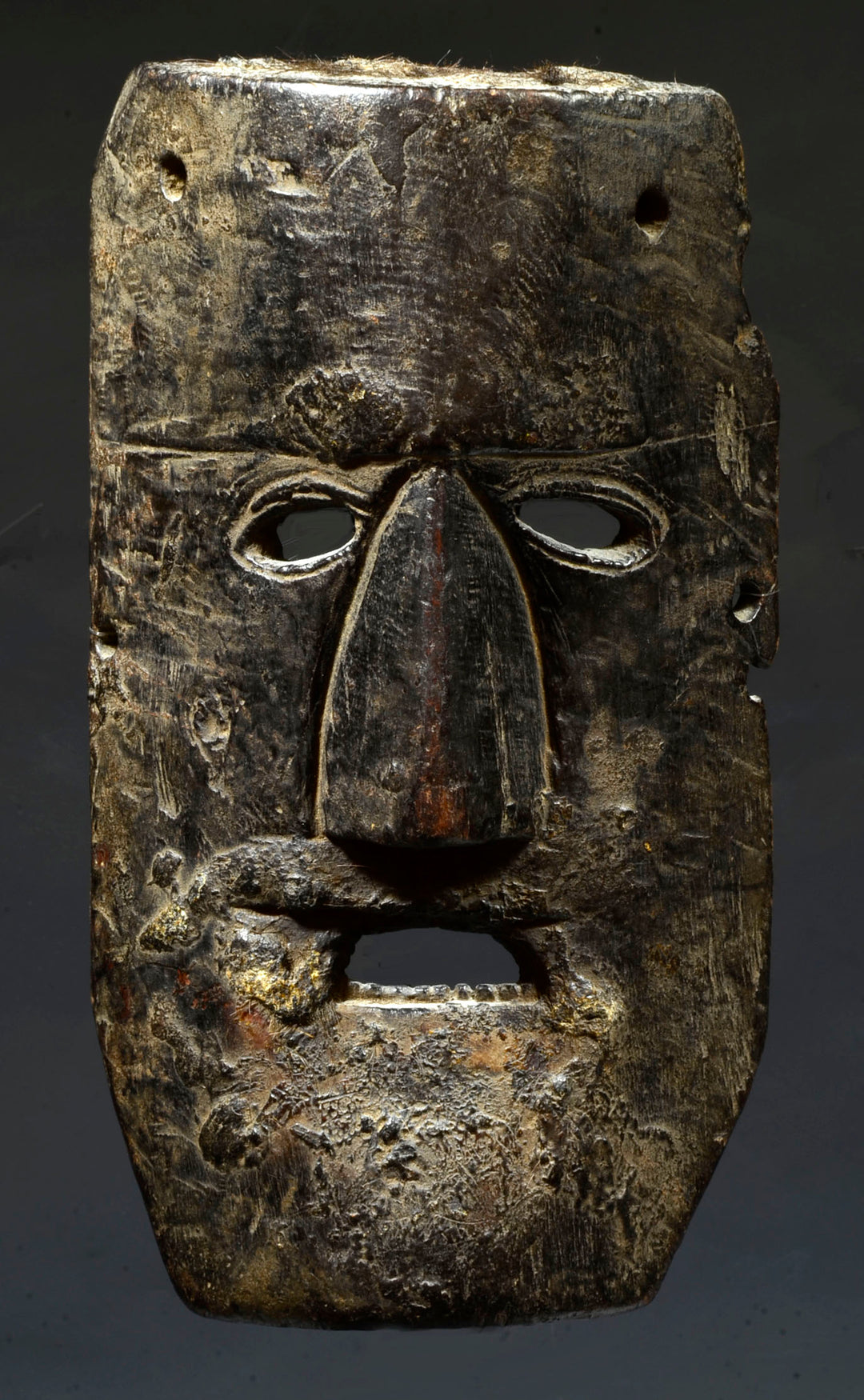 Himalayan Carved Wood Primitive Mask