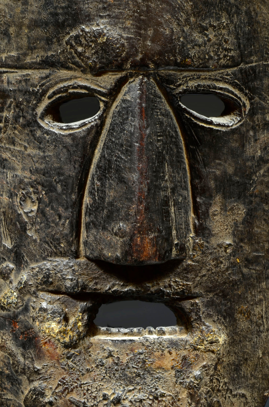 Himalayan Carved Wood Primitive Mask