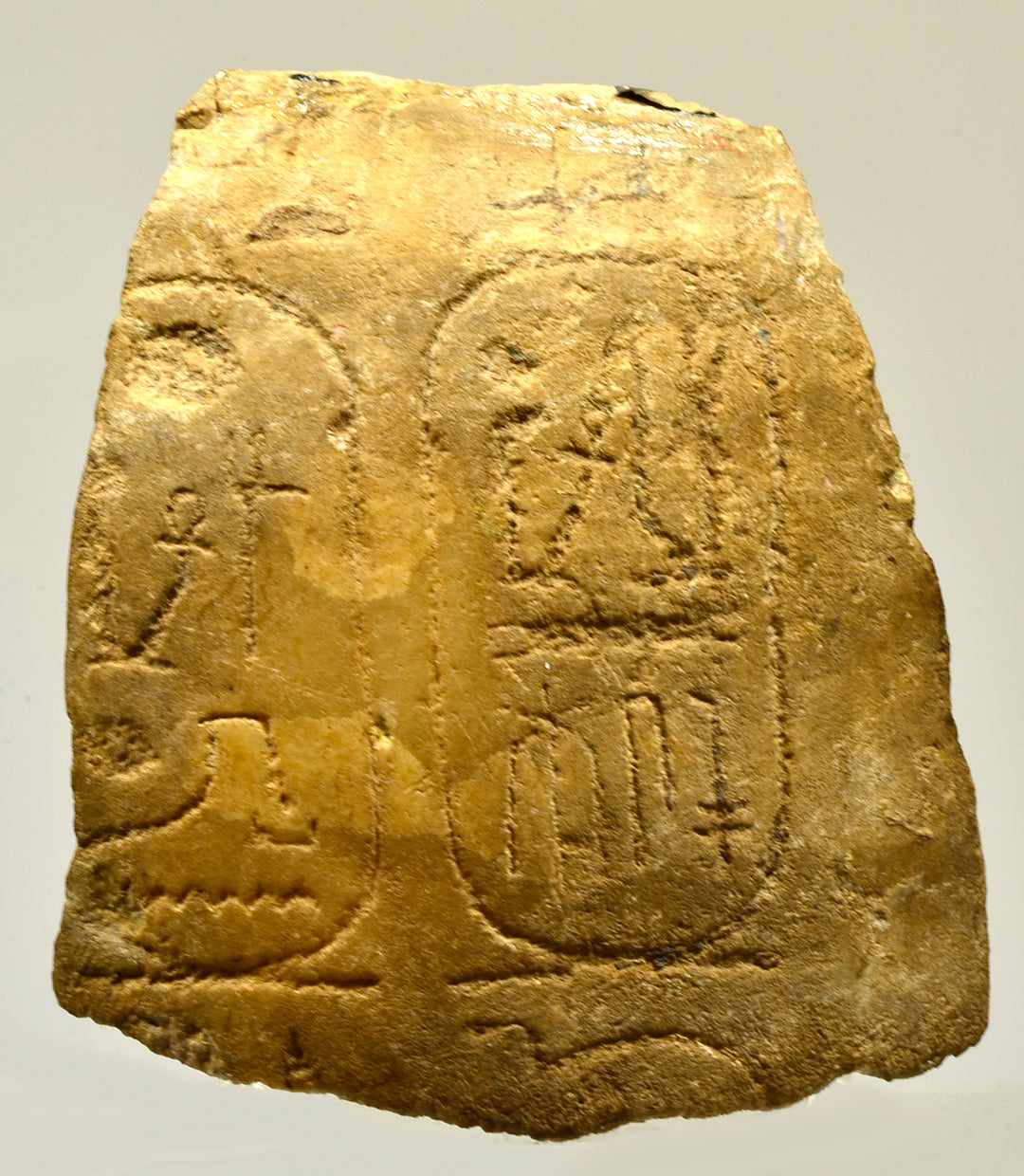 Egyptian Alabaster Jar Fragment with the Cartouches of Ramesses II
