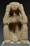 Abstract Carved Stone Seated Figure