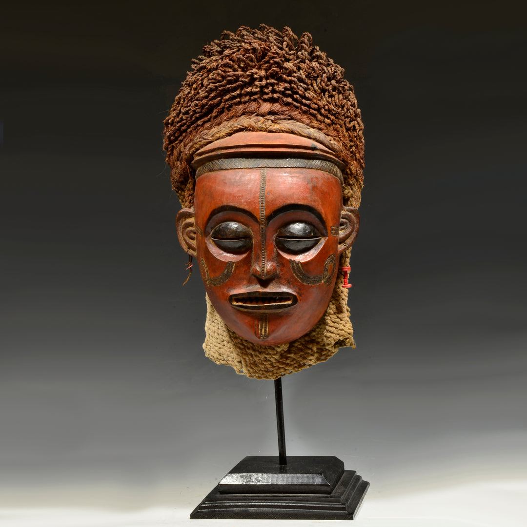 Chokwe Wood Carved Pwo Mask
