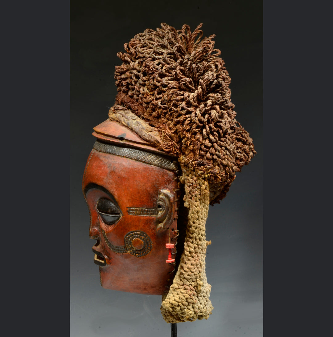 Chokwe Wood Carved Pwo Mask