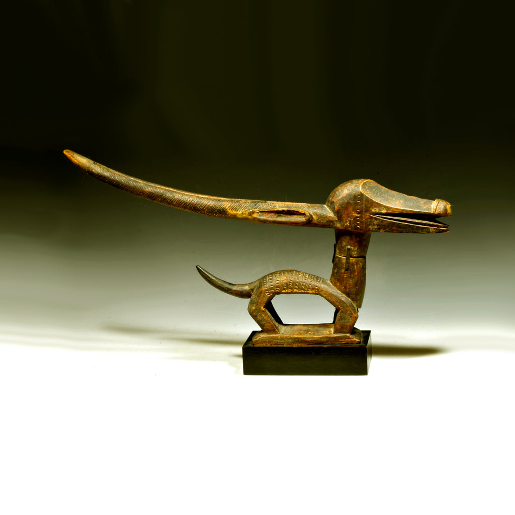 Bamana Chiwara Tji Wara Wood Carved Antelope Headdress