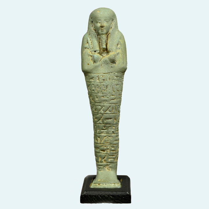 Egyptian Turquoise Faience Ushabti for Hor