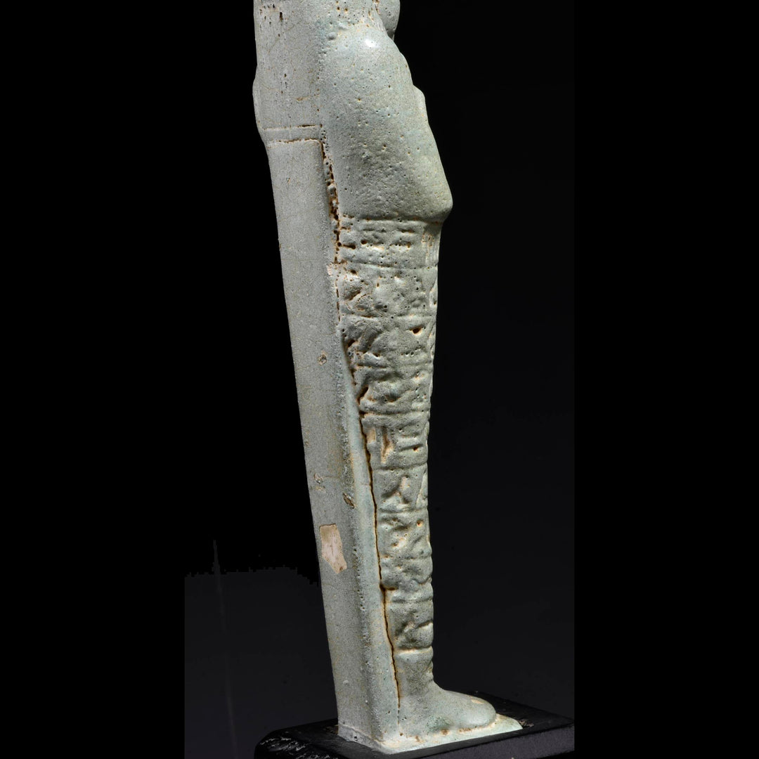 Egyptian Turquoise Faience Ushabti for Hor