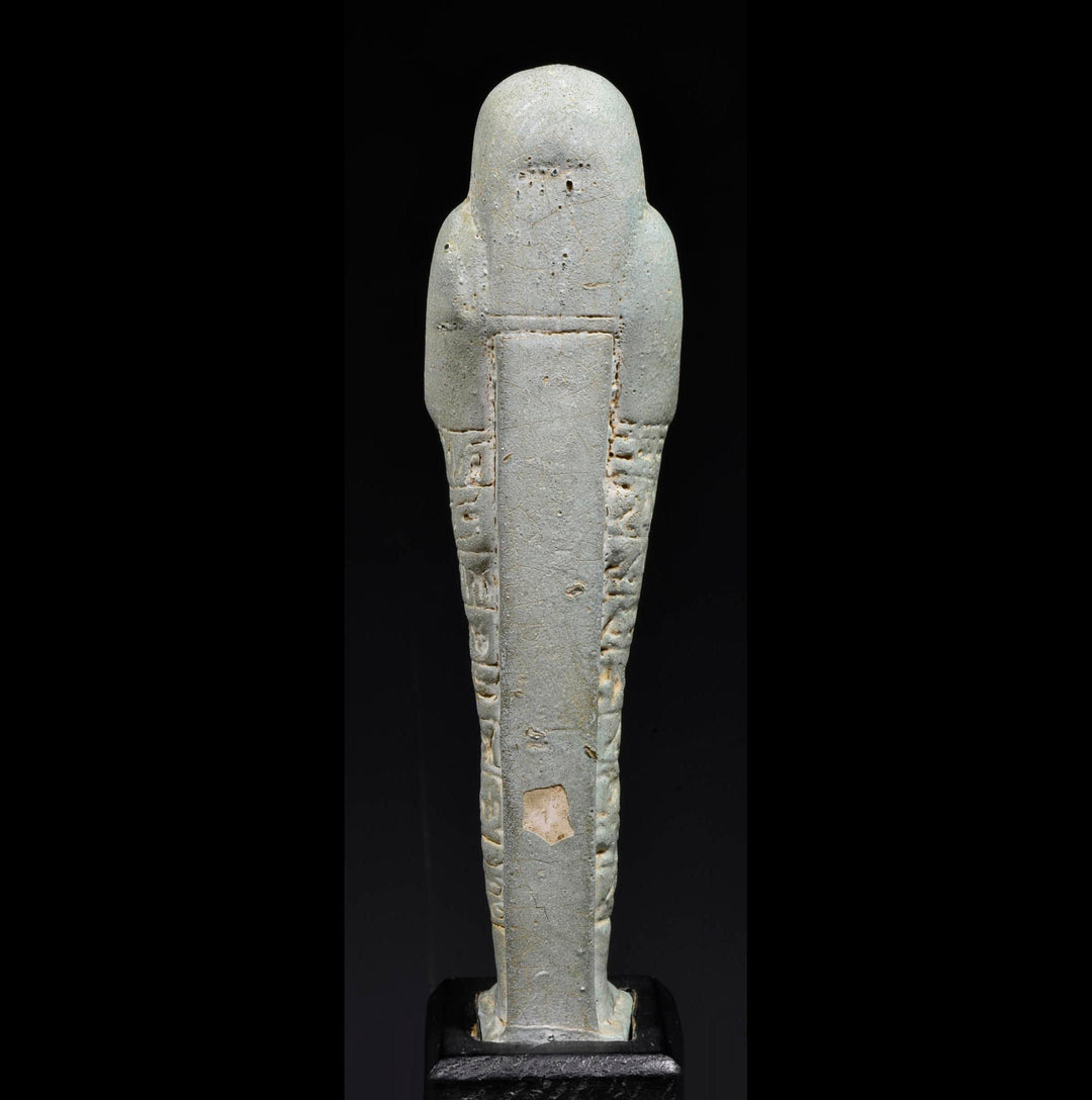 Egyptian Turquoise Faience Ushabti for Hor