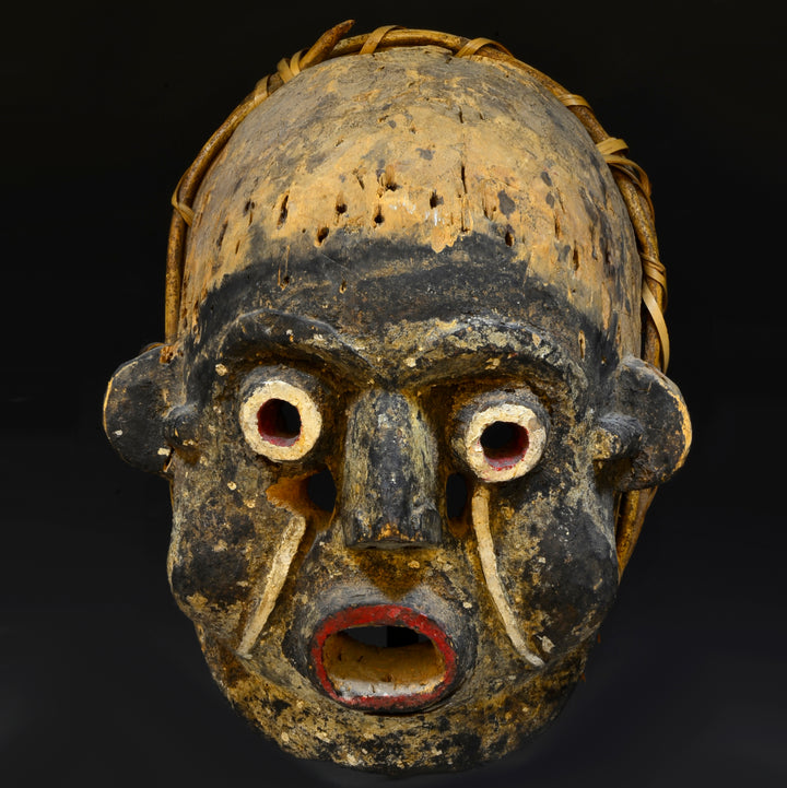 African Ibibio Wood Carved Mask