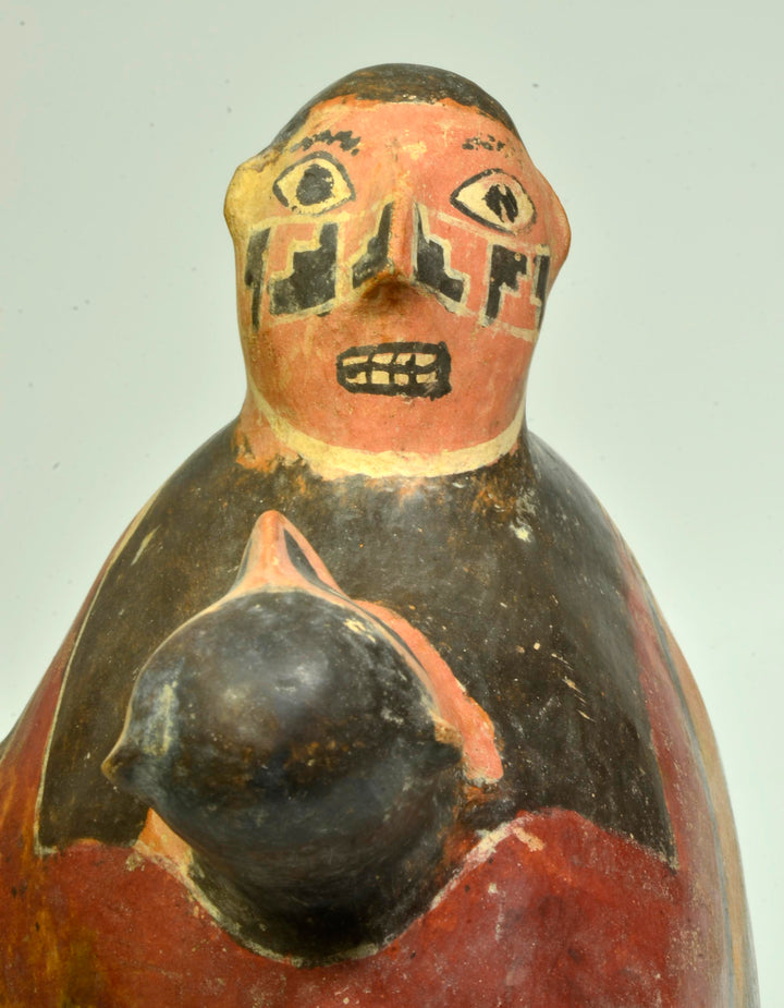 Nazca Polychrome Pottery Erotic Vessel