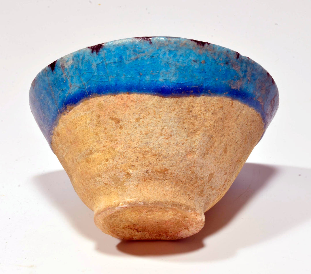 Islamic Kashan Turquoise Glaze Pottery Bowl