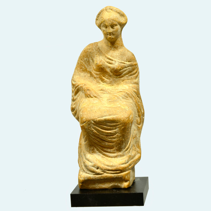 Classical Greek Terracotta Seated Female Figure