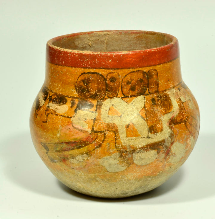 Maya Pottery Polychrome Ritual Vessel