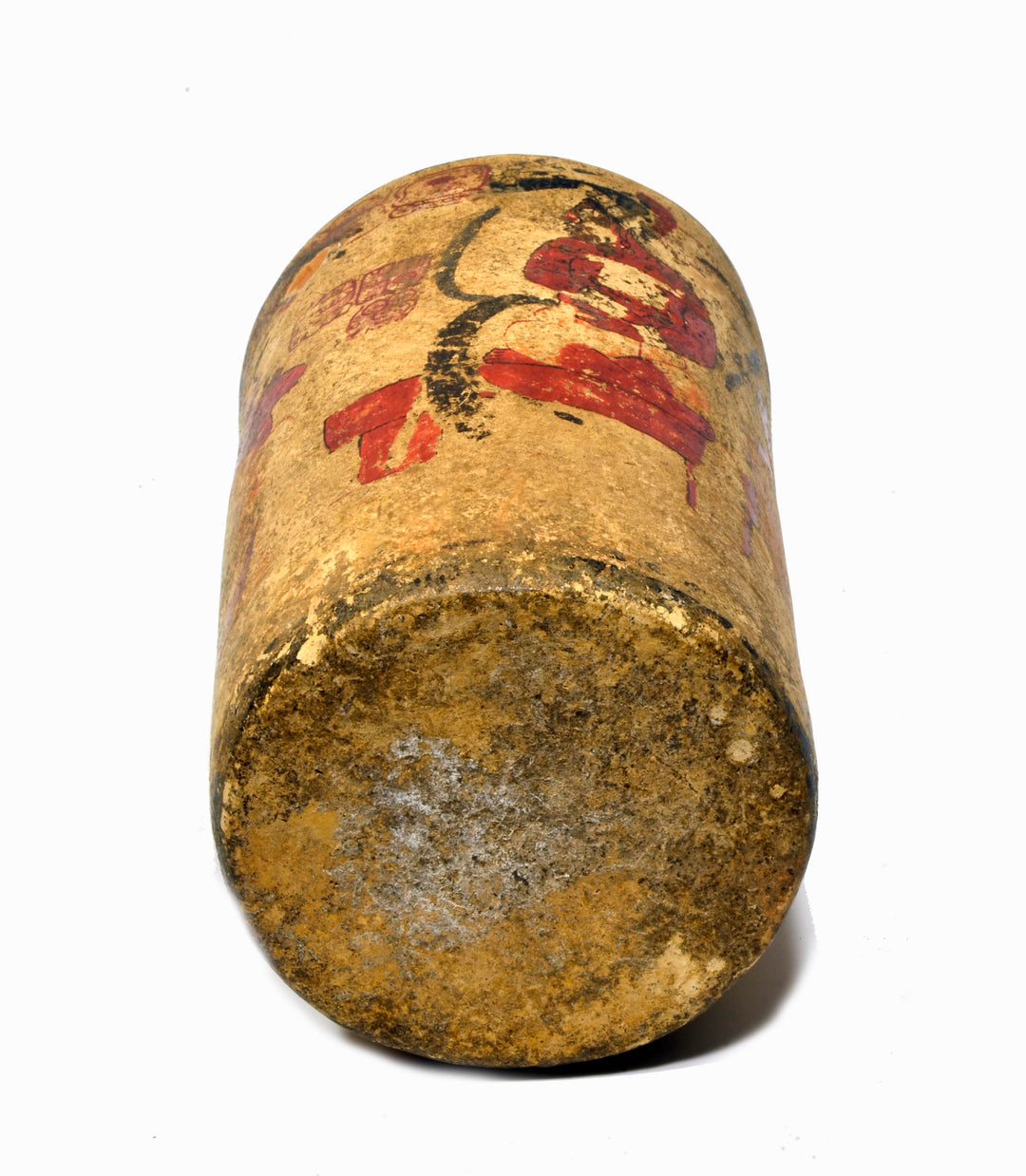 Maya  Polychrome Pottery IK site Cylinder Vessel by the Master of the Pink Glyphs A