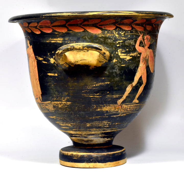 Etruscan Red Figure Bell Krater with Hoplites