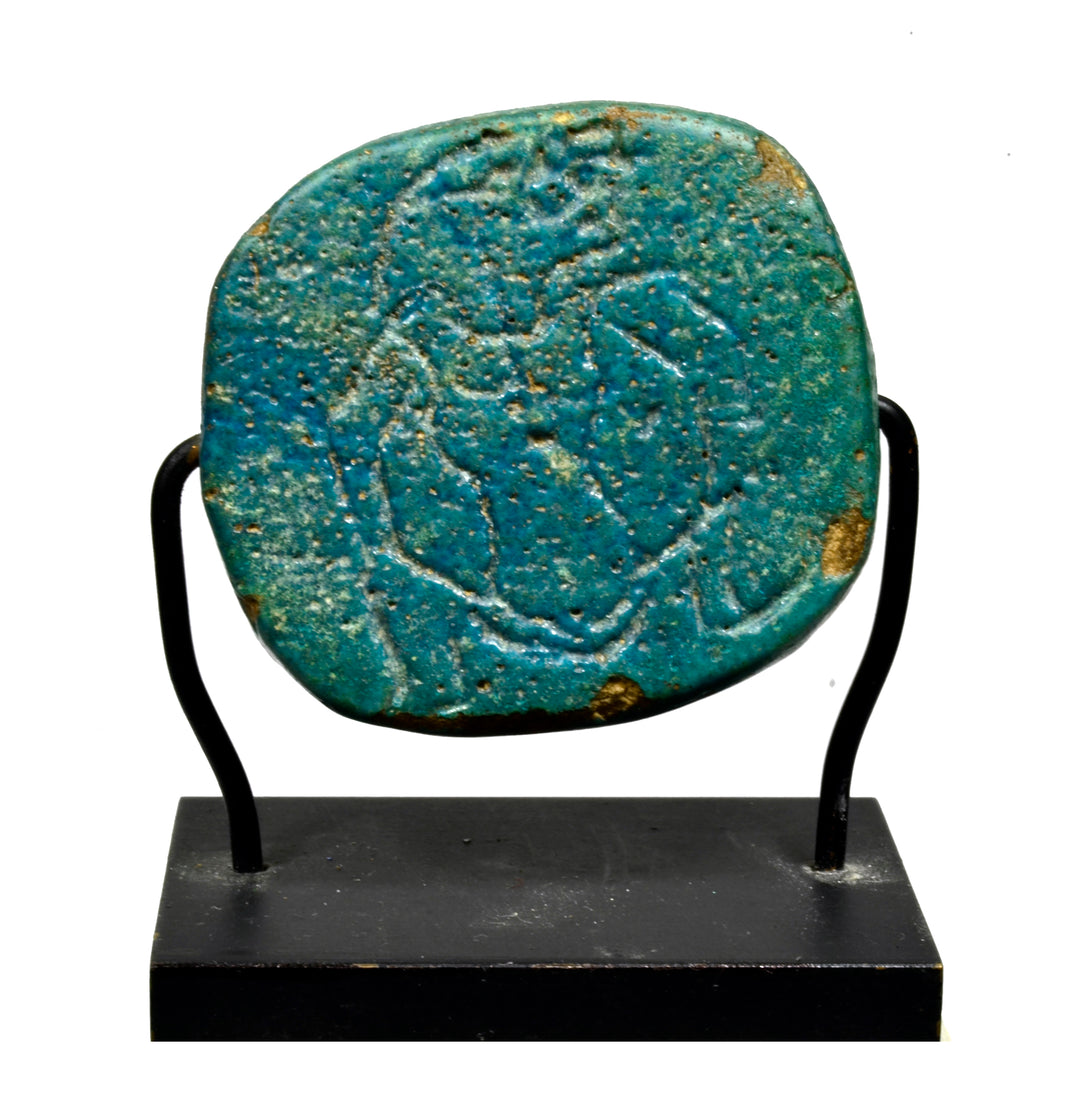 Amulet Shape Egyptian Turquoise Faience Udjat Eye Scaraboid Shape Amulet – Art for ...