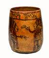 Large Mayan Polychrome Painted Ritual Cylinder Vessel