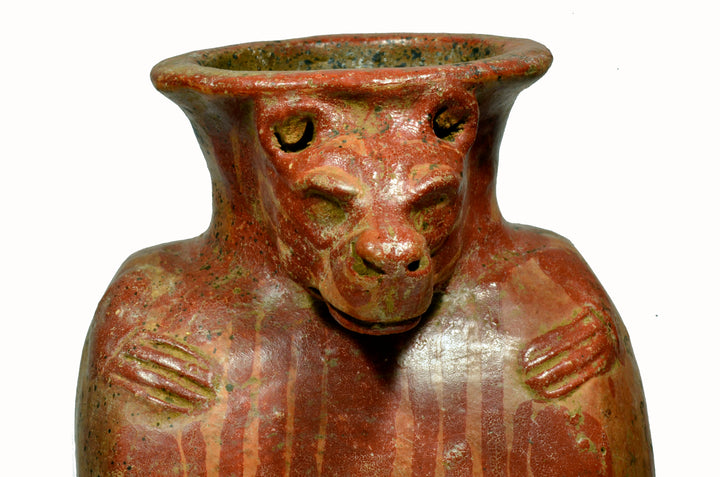 Mayan Pottery Jaguar Urn