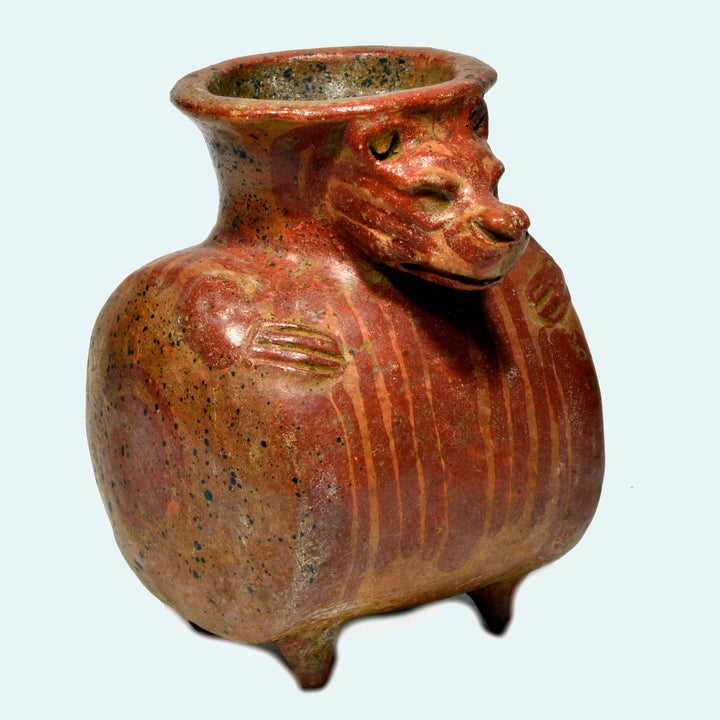 Mayan Pottery Jaguar Urn