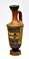 Greek Attic White Ground Black Figure Lekythos