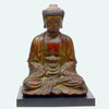 Chinese or Vietnamese Wood Lacquered Seated Buddha