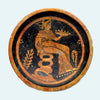 Apulian Red Figure Plate with a Seated Draped Female