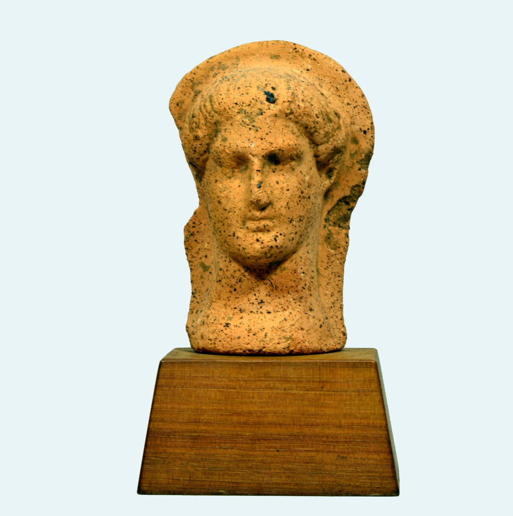 Etruscan Terracotta Votive Head of a Youth