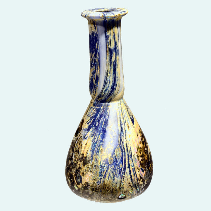 Roman Cobalt Blue Glass Perfume Bottle