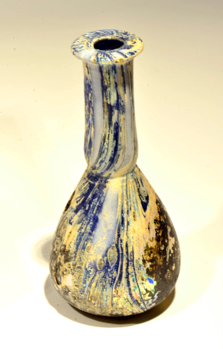 Roman Cobalt Blue Glass Perfume Bottle